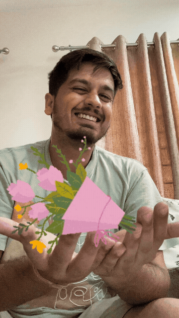 Akshansh with flowers for you